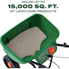 Scotts Turf Builder Edgeguard Dlx Broadcast Spreader For Seed, Fertilizer, Salt, Ice Melt, Holds Up To 15,000 Sq.Ft. Product, Green | Spreader For Lawn Fertilizer, Weed & Insect Control, Grass Seed, And Ice Melt, Holds Up To 15,000 Sq. Ft. Of Product