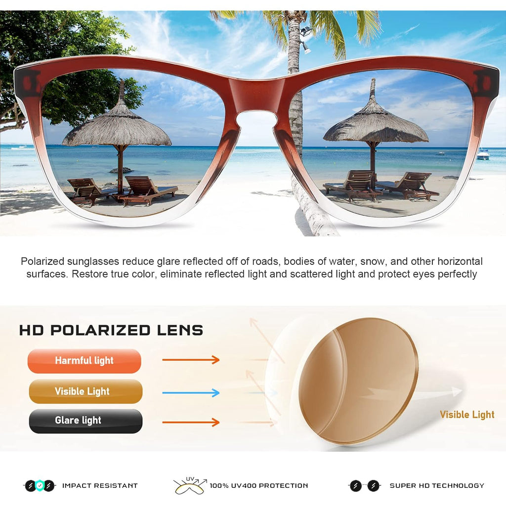 Danamy Sunglasses Womens Polarized Sunglasses For Women Trendy Designer Mirrored Uv Protection Sun Glasses