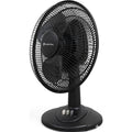 Comfort Zone Oscillating Table Fan With Adjustable Tilt, Convenient Push Button Controls, Quiet, 12 Inch, 3 Speed, Desk Fan, Airflow 7.25 Ft/Sec, Ideal For Home, Bedroom, Dorm & Office, Cz121Bk
