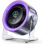 Usb Desk Fan For Bedroom: 100 Speeds Digital Display Quiet Portable Fan With Turbo Airflow, 120° Rotating Small Rechargeable Battery Desktop & Wall-Mounted Fans For Bedroom Home Office