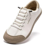 Hobibear Leather Barefoot Shoes Lightweight Wide Toe Box Zero Drop Slip-On Shoes For Women