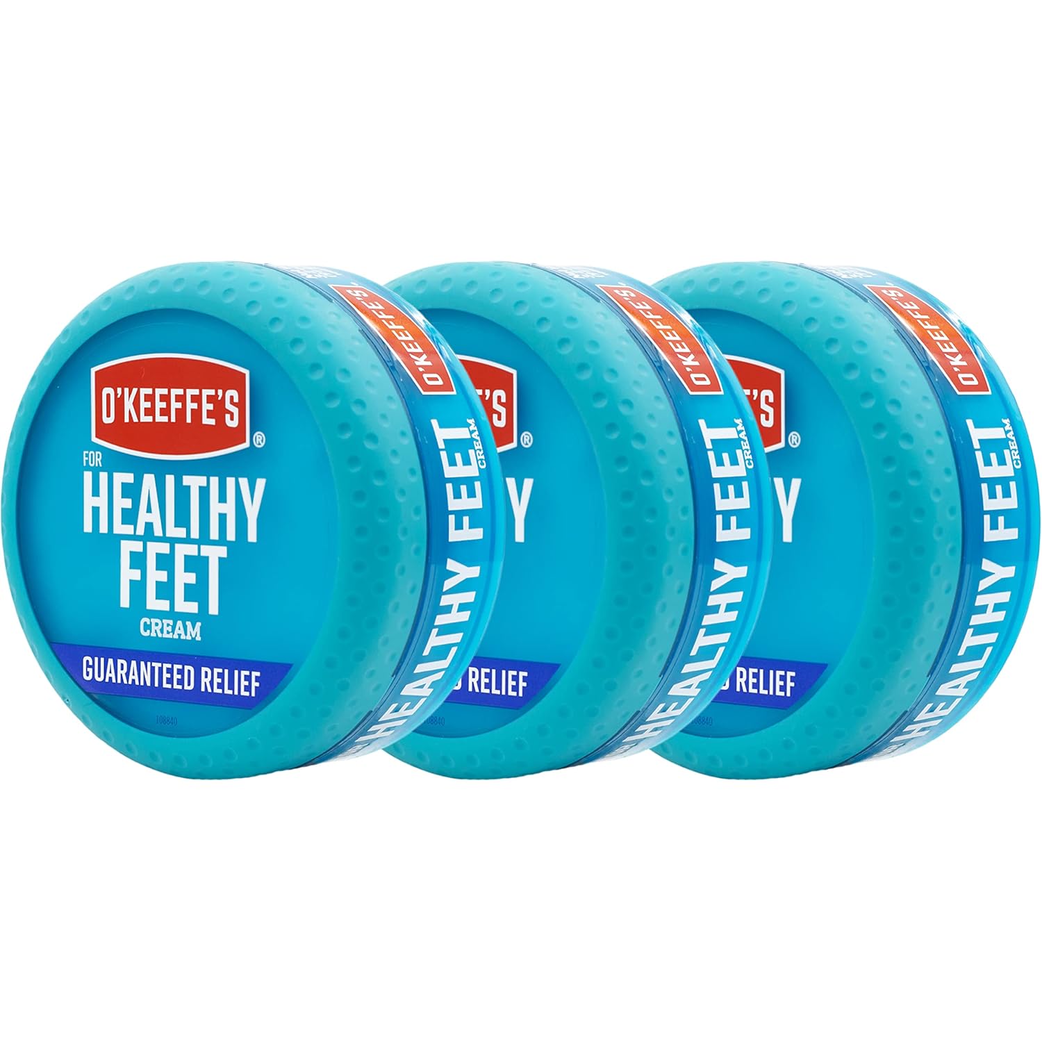 O'Keeffe's for Healthy Feet Foot Cream; Guaranteed Relief for Extremely Dry; Cracked Feet; Instantly Boosts Moisture Levels; 3.2 Ounce Jar; (Pack of 3)