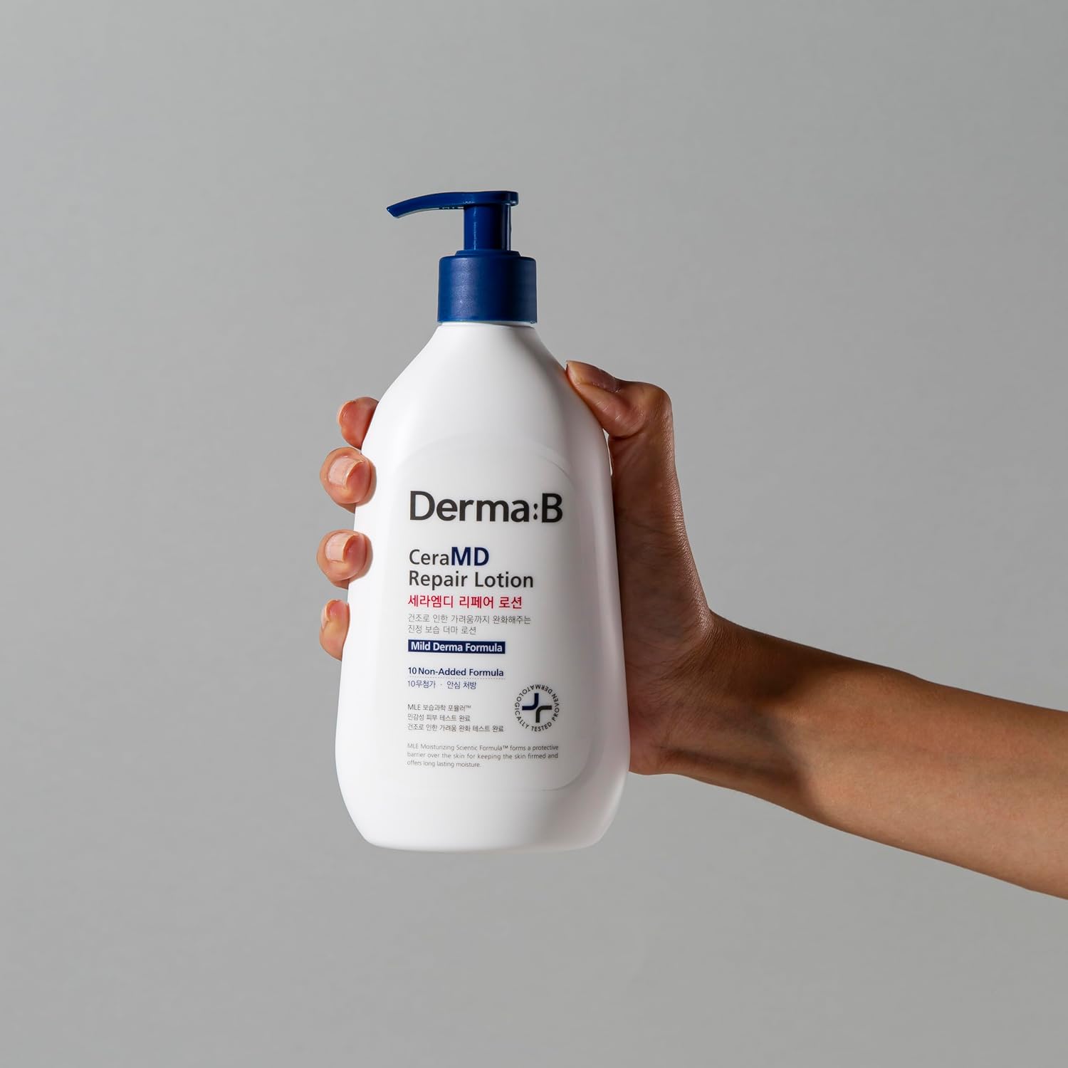 Derma B Ceramd Repair Lotion, Unscented Ceramide Panthenol Body Moisturizer, Fragrance Free, 13.52 Fl. Oz., 400Ml | Unscented Body Moisturizer For Dry Sensitive Skin | Ceramide & Panthenol | Fragrance-Free Lotion | Ceramd Repair Lotion