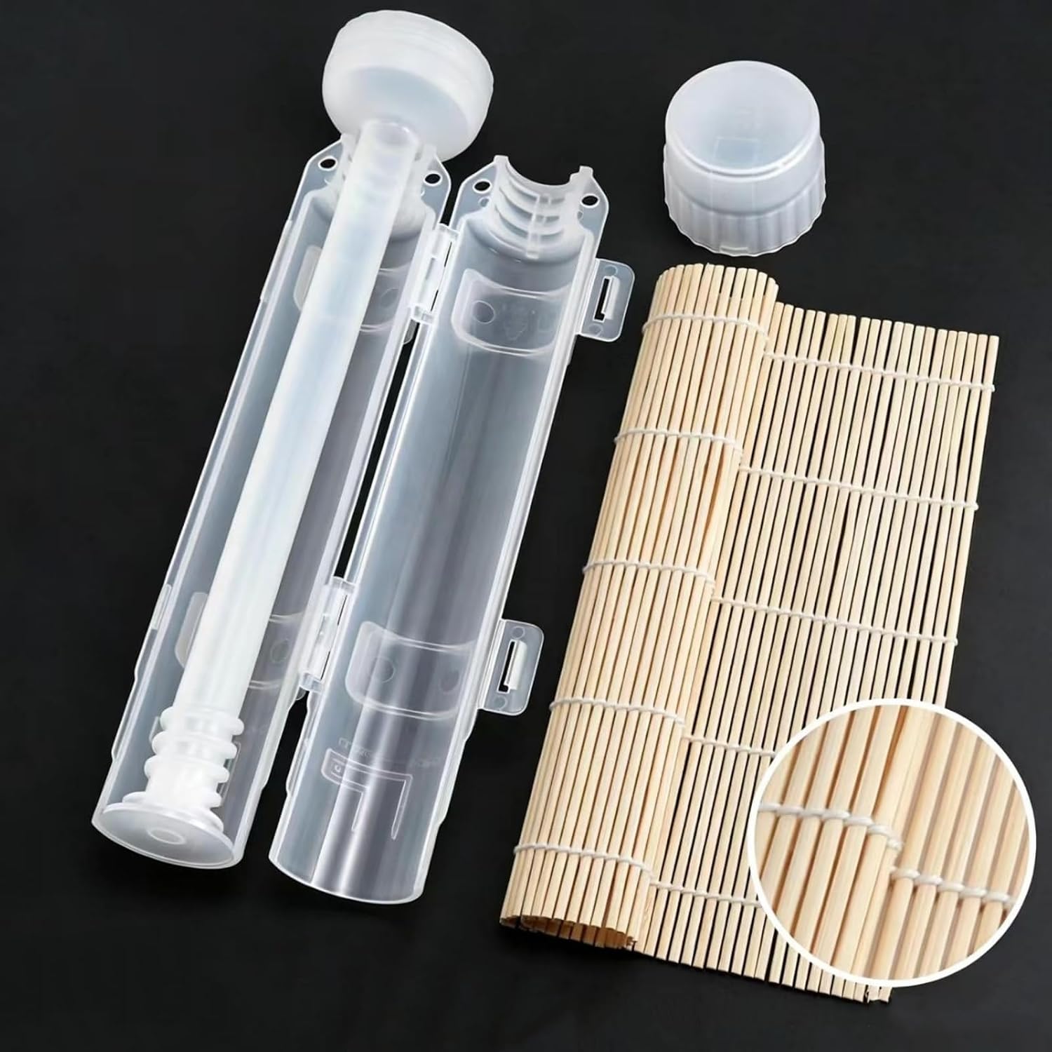 Sushi Making Kit, Upgraded 11.8 Inches Sushi Roller, Sushi Rolling Mat Sushi Maker Sushi Kit, Sushi Bazooka Easy Made Sushi