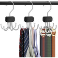 Belt Hanger For Closet, 3Pcs Belt Organizer For Closet 360°Rotating Max 72 Belt, Tie Rack Hanger For Closet Tie Organizer For Closet Belt Holder For Closet For Belt,Tie,Tank Top,Bra,Scarf,Hat