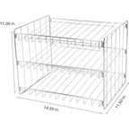 Kitchen Details 3 Tier Can Organizer | Chrome Steel Canned Food Storage Rack | Holds 36 Cans | Space-Saving Pantry & Cabinet Storage Solution | Easy Access To Canned Goods | Freestanding Design