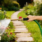 Heavy Duty Brass Shut Off Valve Big Flow,Garden Hose Shut Off Valve For Garden Lawn Irrigatiion Garden Hose Connector Big Handle Easy Turn On Off (2Pcs) +4 Extra Pressure Washers