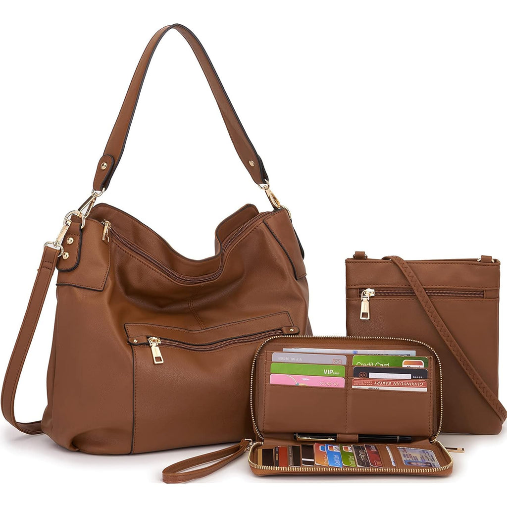 Large Crossbody Bags Ladies Shoulder Handbags Purse And Wallet Set For Women Totes Hobo Purses