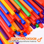 100Pcs Jumbo Smoothie Straws,(0.4" Diameter X8.3"Long) Colorful Disposable Plastic Large Wide-Mouthed Straw