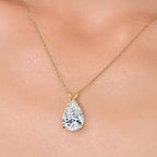 Gem Stone King 1 to 5 Carat 14K Gold IGI Certified Lab Grown Diamond Pendant Necklace For Women | D-E Color | VS1-VS2 Clarity | With 18 Inch Gold Chain