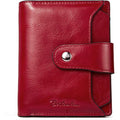 Bostanten Women Leather Wallet Rfid Blocking Bifold Zipper Pocket Wallet Card Case Purse With Id Window