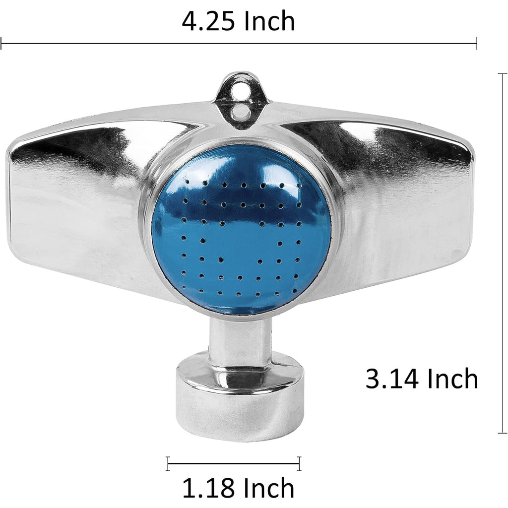 Hourleey 360 Degree Metal Spot Sprinkler, 2 Pack Circle Pattern Sprinkler With Gentle Water Flow For Small Area Yard Lawn Garden Watering, Coverage Up To 30Ft (Blue)
