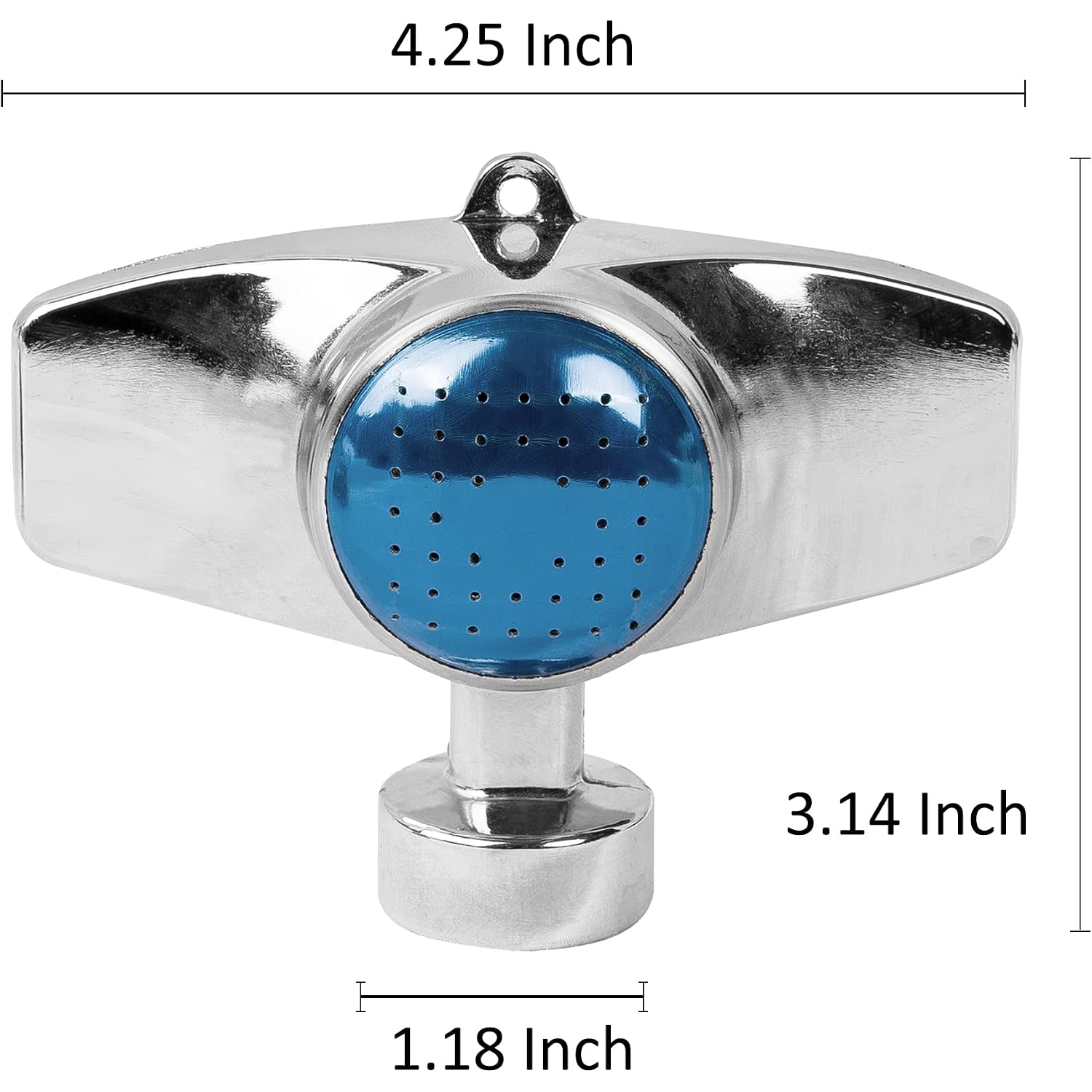 Hourleey 360 Degree Metal Spot Sprinkler, 2 Pack Circle Pattern Sprinkler With Gentle Water Flow For Small Area Yard Lawn Garden Watering, Coverage Up To 30Ft (Blue)