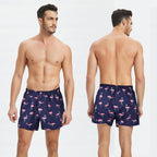 Mens Boxer Shorts Funny Boxers Sleep Short Plaid Cotton Loose Woven Boxers For Men Small Medium Large
