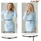 SUOSDEY 4 Pack Thin Belts for Women Skinny Leather Belts with Metal Buckle for Dresses Pants Jeans
