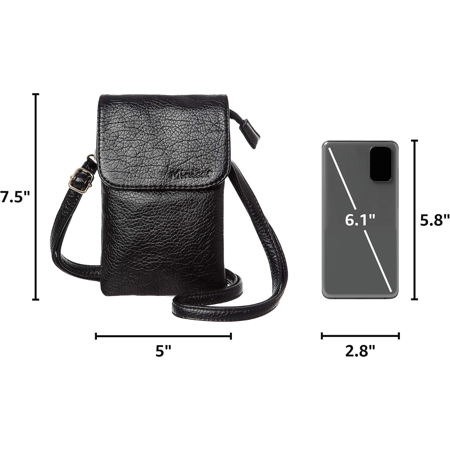 Minicat Small Crossbody Bags For Women Cell Phone Bag Vegan Leather Cross Body Purse Wallet Travel Shopping Everyday Use