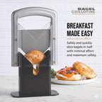Hoan Bagel Biter Bagel Slicer And Cutter With Safety Shields - Guillotine Style Bagel Cutter Slicer For Large And Small Bagels, English Muffins, Buns, And Rolls - Compact, Dishwasher Safe