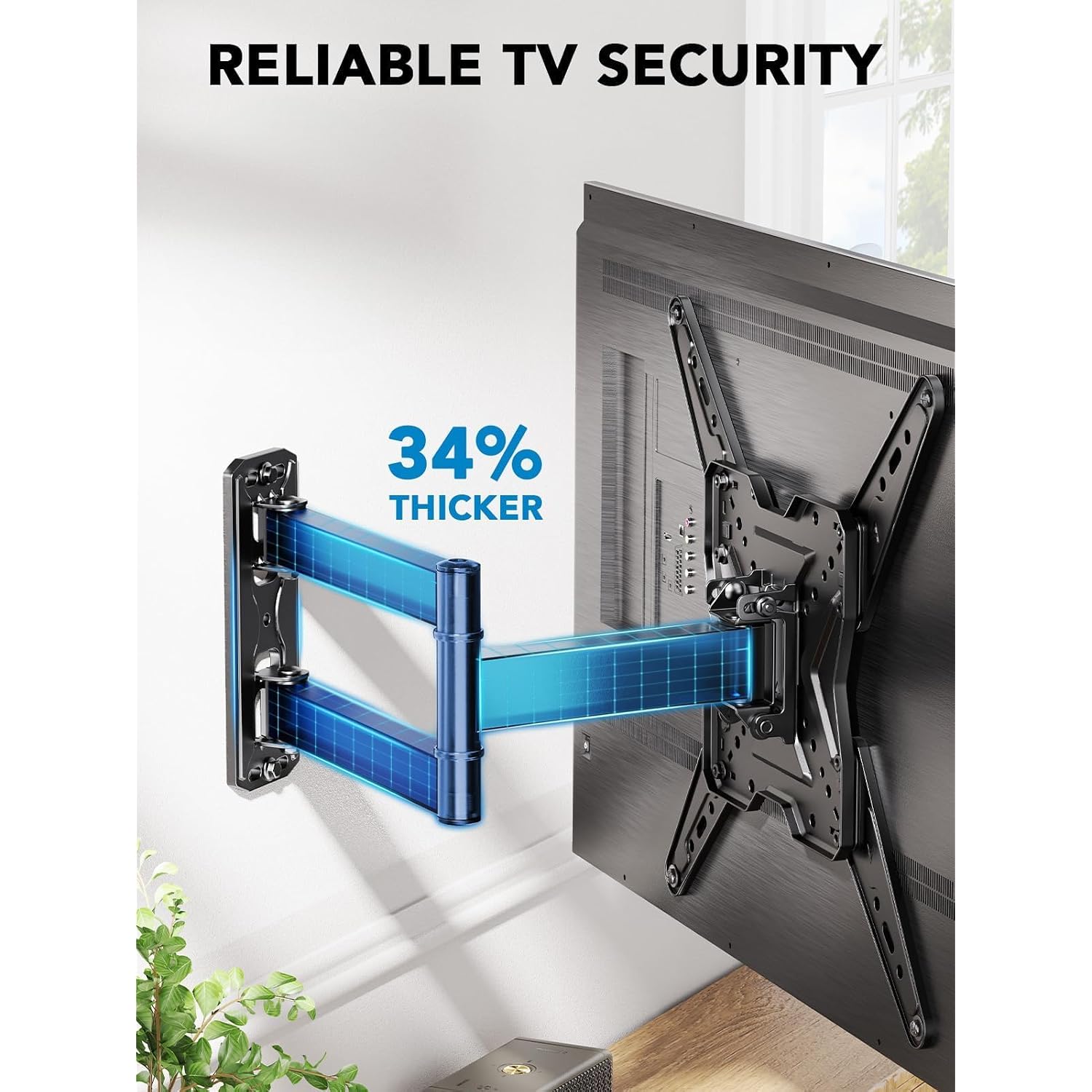 Pipishell Tv Wall Mount For Most 26 32 50 55-60 Inch Tvs, Full Motion Tv Mount With Swivel, Tilt & Extension, Single Stud Wall Mount Bracket Holds Up To 77 Lbs, Max Vesa 400X400Mm, Pimf11