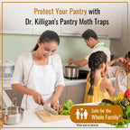 Dr. Killigan'S 6-Pack Pantry Moth Traps With Pheromones Prime - Premium Patented Double Strength Sticky Indian Meal Moth Traps For Kitchen And Pantry
