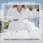 Womens Long Sleeve Button Down Shirts Cotton Linen Dress Shirts Casual Summer Tops Work Blouses 2026
