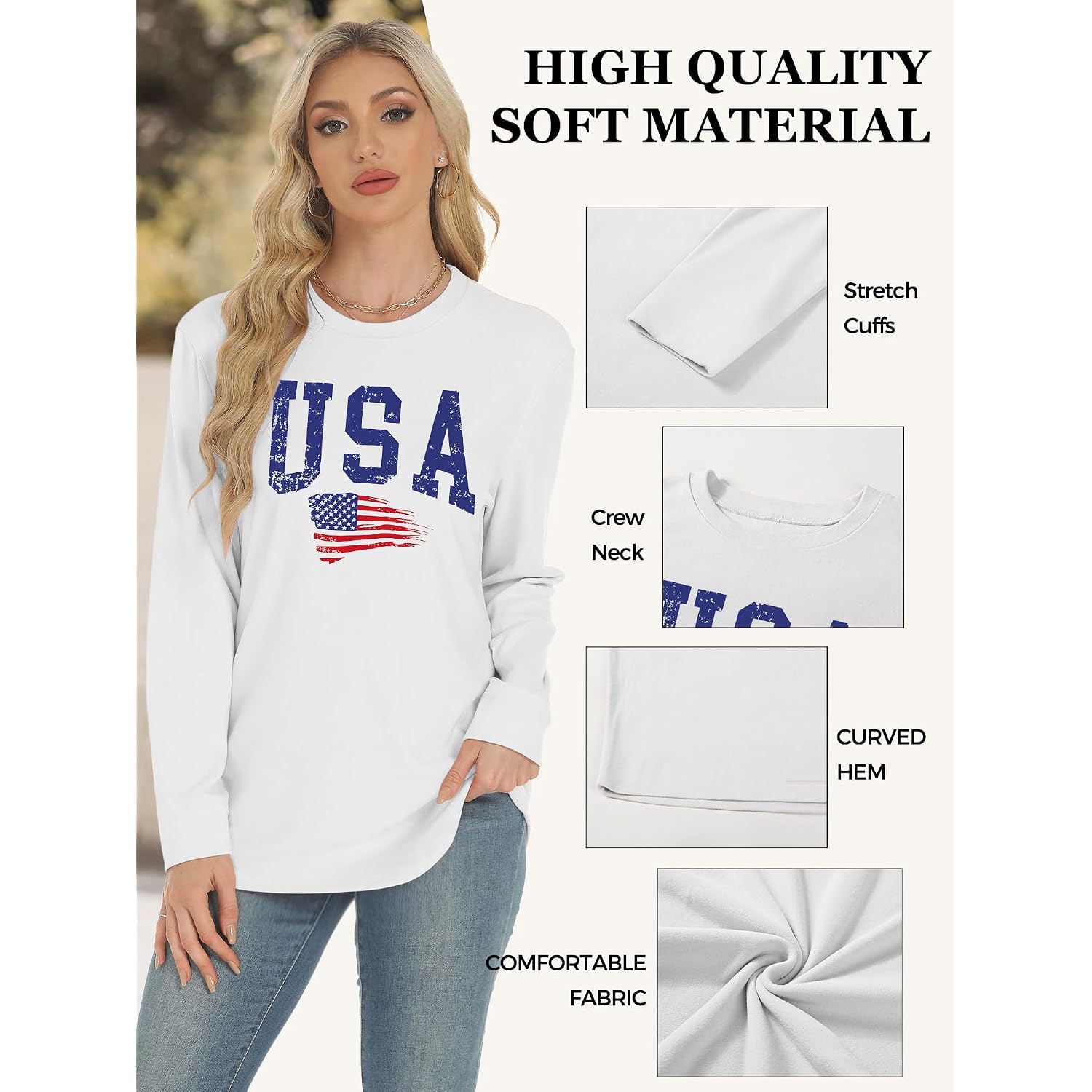 Yi Xiang Ran American Flag Shirt Tops Womens 4Th Of July T-Shirts Ring Hole Short Sleeve Sexy V-Neck Patriotic Tees
