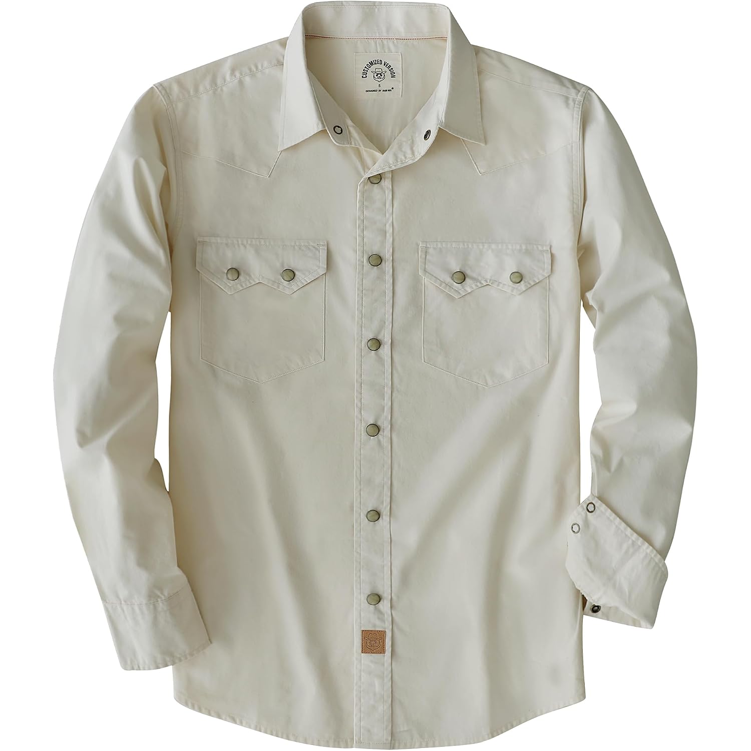 Dubinik® Pearl Snap Shirts For Men Long Sleeve Lightweight Casual Western Plaid Cowboy Cotton Vintage Work Shirt