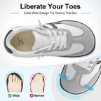 Leisfit Women'S Barefoot Slip-On Shoes Wide Toe Box Zero Drop Casual Sneakers Non-Slip Breathable Walking Shoes For Tennis Travel & Everyday