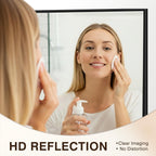 FICTOR Bathroom Vanity Mirror-Black, 36" x 24", Shatterproof & Anti-Rust, Wall Mount Rectangle Mirrors with Metal Frame for Over Sink, Bathroom, Bedroom, Living Room,Entryway