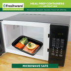 Freshware Meal Prep Containers [50 Pack] 1 Compartment With Lids, Food Storage Containers, Bento Box, Bpa Free, Stackable, Microwave/Dishwasher/Freezer Safe (24 Oz)