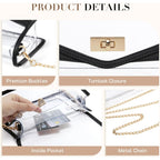 Missnine Clear Bag for Stadium Events Clear Crossbody Purse Stadium Approved Women Transparent Shoulder Bag for Concerts
