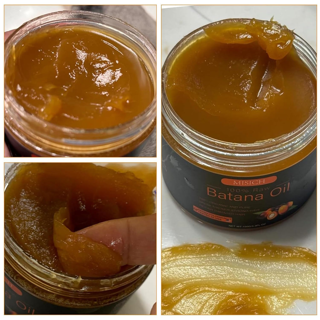 Raw Batana Oil For Hair Growth, 100% Natural Pure Botana Oil Paste From Honduras, Unrefined Organic Batana Hair Mask For Prevent Hair-Loss, Enhances Thickness For Men & Women 5.3 Oz