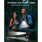 Portable Waist Fan, 9200Rpm High Speed Wearable Fan, Mini Rechargeable Personal Fan For Jobsite & Outdoor, 25H Runtime, 25Db Quiet, Belt Fan With Led Flashlight For Men, Black