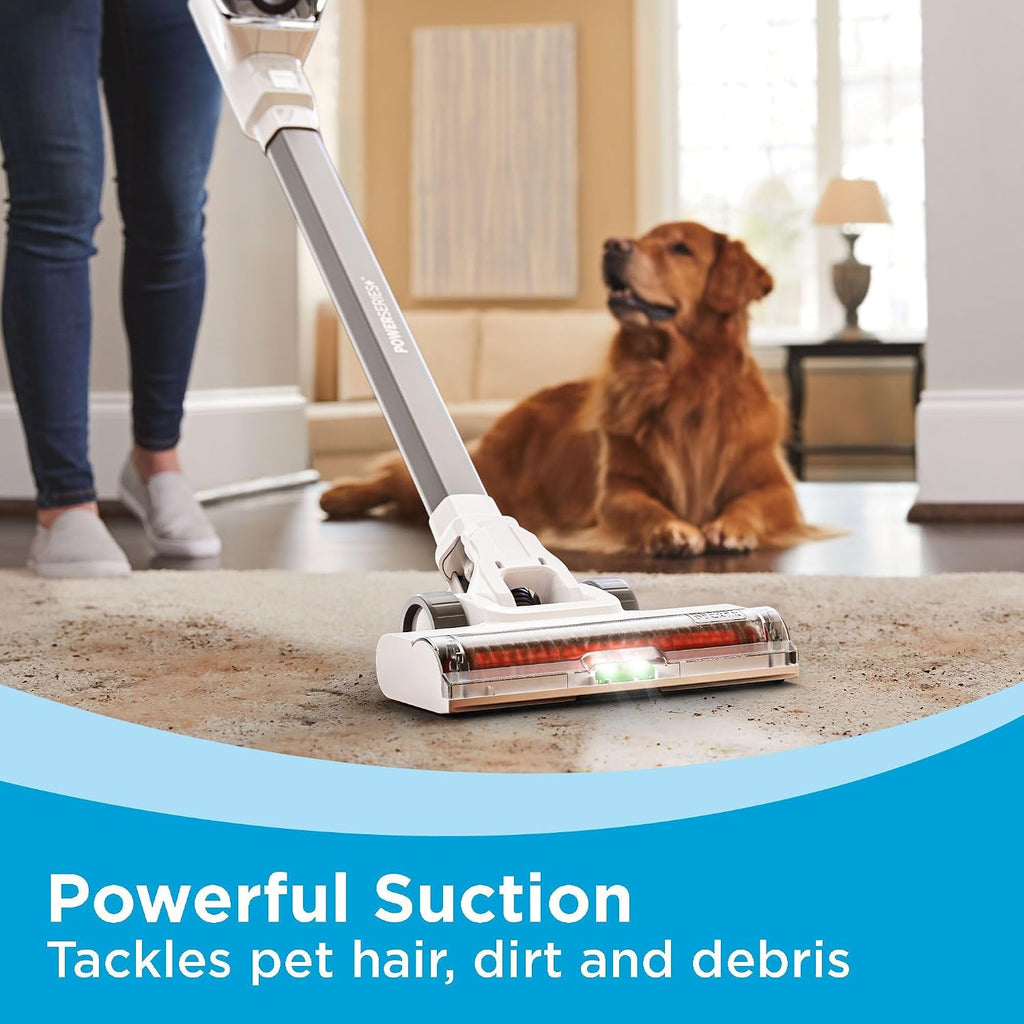 Black+Decker Powerseries+ 20V Max Cordless Stick Vacuum Cleaner With Led Floor Lights, Bagless, Lightweight, Cordless Vacuum Cleaners For Home, Up To 44 Mins Runtime, Powerful Suction,Gray (Bhfea520J)
