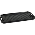 Amazon Basics Pre-Seasoned Cast Iron Reversible Rectangular Grill/Griddle with Even Heat Distribution, Black, 20 x 10.63 x 0.98 inch