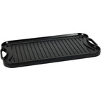 Amazon Basics Pre-Seasoned Cast Iron Reversible Rectangular Grill/Griddle with Even Heat Distribution, Black, 20 x 10.63 x 0.98 inch