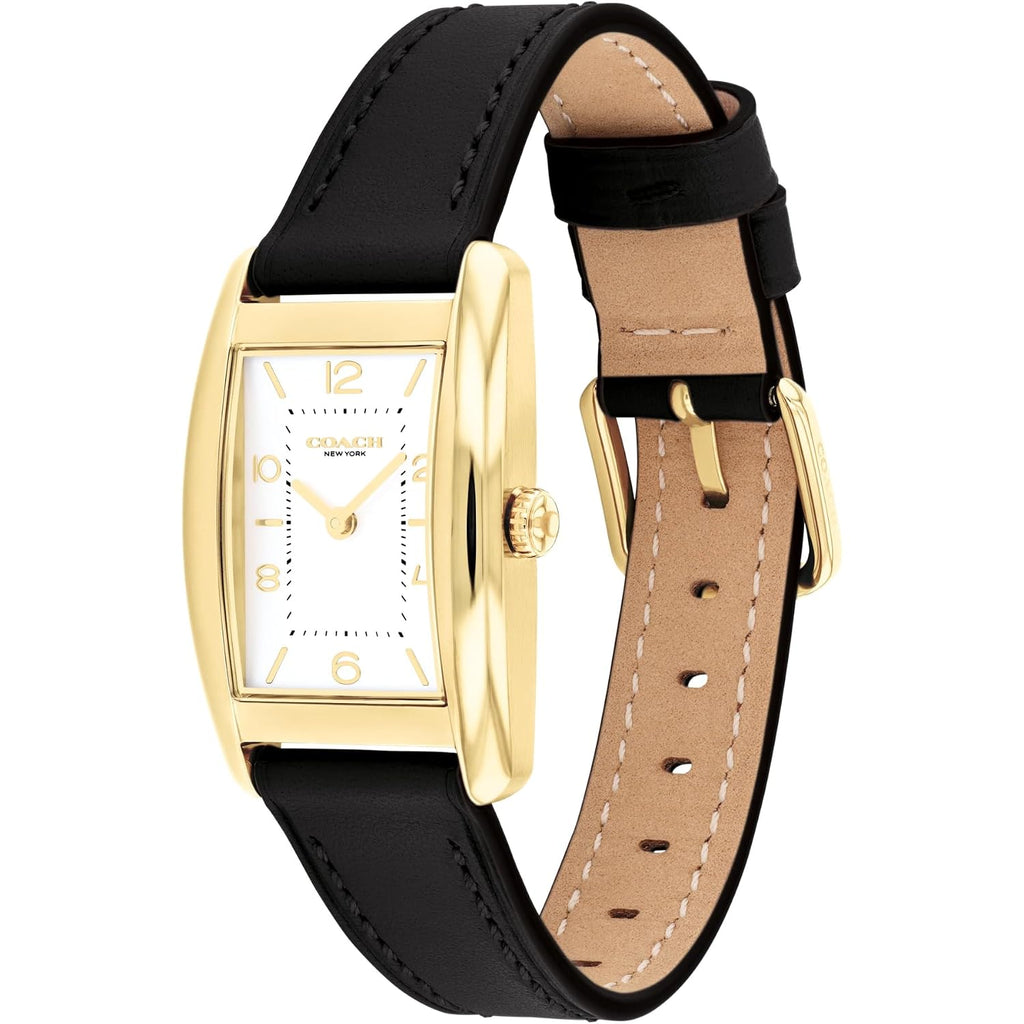 Coach Reese Women'S Watch - 2H Quartz Tank Watch With Genuine Leather Strap - Water Resistant 3 Atm/30 Meters - Premium Fashion Timepiece For Everyday Style - 24Mm
