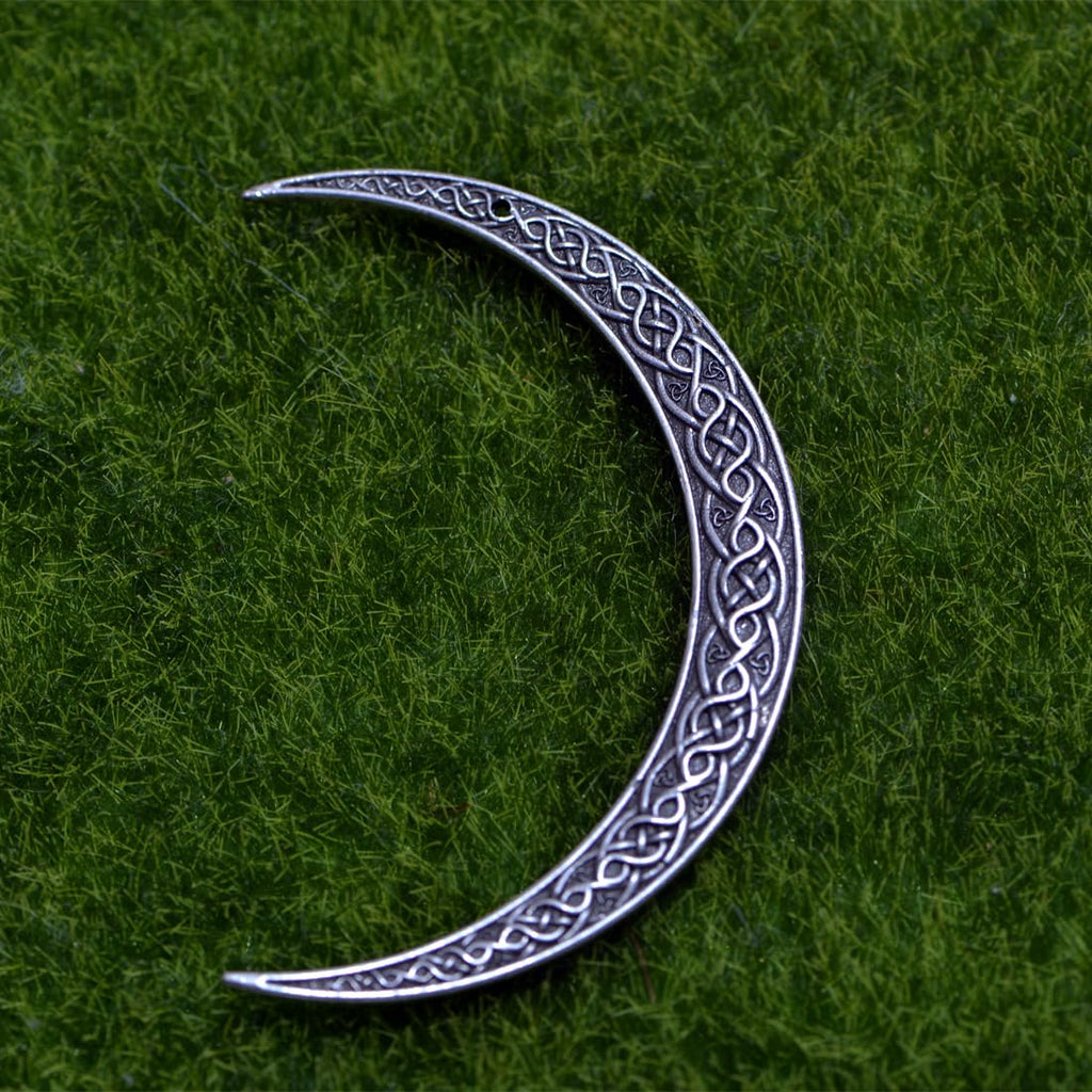 2Pcs Viking Moon Crescent Hairpins For Women – Gothic Metal Hair Sticks & Forks, Retro Hair Styling Pins For Updo, Cosplay & Renaissance Festival (Zzas)