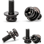 20 Pcs Vesa Screws, Vesa Compatible M4X10Mm Tv/Monitor Wall Mount Screws For 75X75Mm And 100X100Mm Brackets. Phillips Head M4 X 10Mm Black With Washers