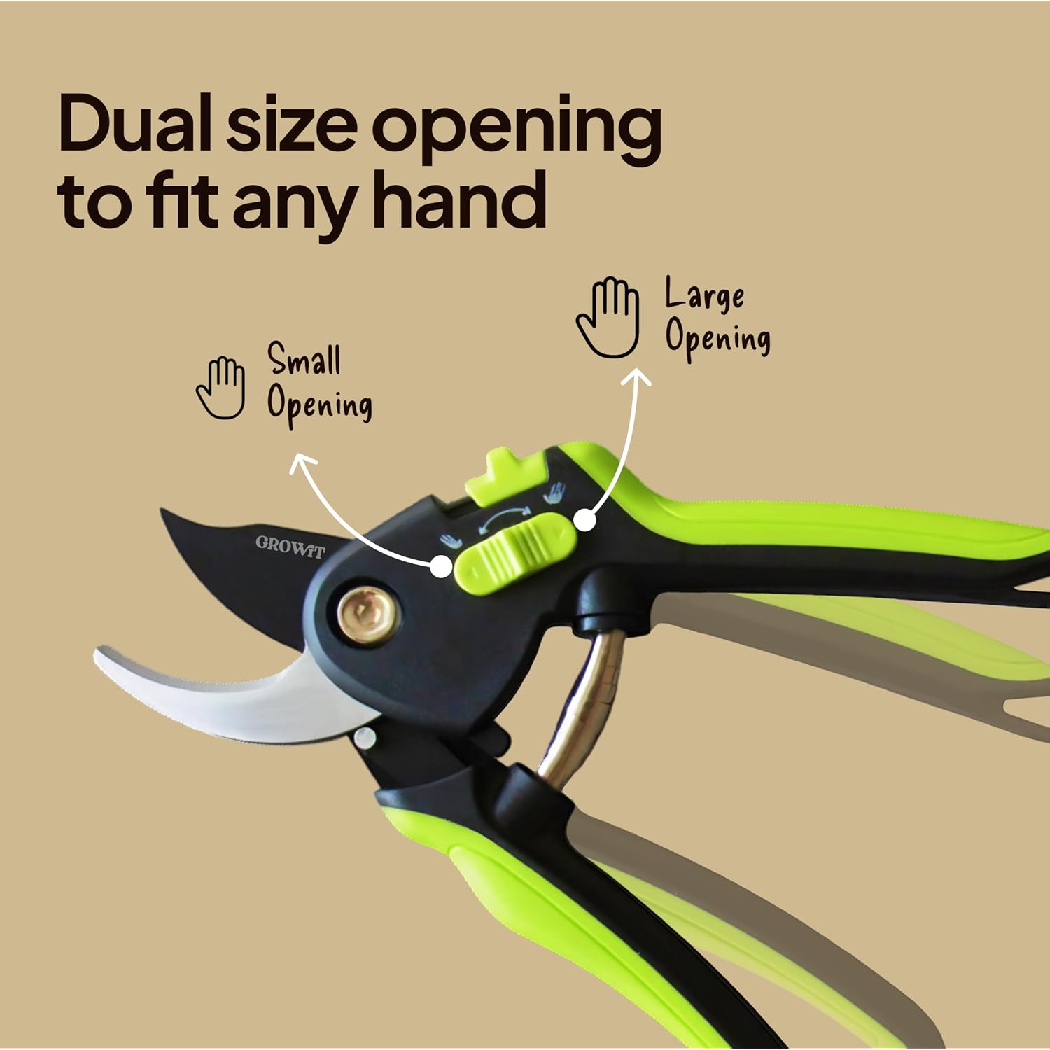 8.5" Professional Pruning Shears, Garden Clippers - Cuts 3X Easier Sharp Japanese Blade, Arthritis Friendly Garden Scissors For Seniors, Bonsai Cutters