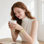 Gold Watches For Women Vintage Rectangular Dainty Jewelry Bracelet Watch Small Wrist Slim Reloj Para Mujer Classic Roman Numeral Dial 3Atm Water Resistant With Link Removal Tool Gift For Her