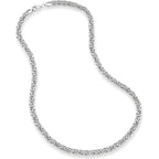 Miabella 925 Sterling Silver Italian Byzantine Necklace for Women, Handmade in Italy