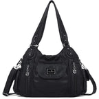 Angel Kiss Purses For Women, Large Shoulder Bag Hobo Tote Purse Mutipocket Faux Leather Satchel Hobo Purse