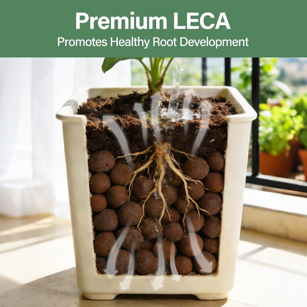 2Lb Leca Clay Pebbles For Plants, 4-16Mm Hydro Balls For Drainage | Reusable, Ph-Neutral, Lightweight Expanded Clay Pebbles, Semi-Hydroponics Setups, Orchids, Succulents, Potted Plants