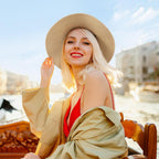 Sun Beach Hats for Women,Wide Brim Straw Hats Womens with Chin Strap, Foldable Woven Sun Hat UV Protection