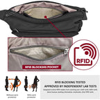 VOLGANIK ROCK RFID Purses for Women Fabric Nylon Multi Pocket Crossbody Bag Ladies Travel Handbag