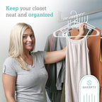 Plastic Hangers Clothes Hangers For Clothing, Closet, Coats & Shirts - Durable, Thick, Tough & Space Saving - For Everyday Standard Use, Room Essentials & Basics - 20 Pack - White