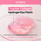 Cosrx Pink Peptides Collagen Hydrogel Eye Patch For Puffy Eyes, Cooling & Firming Under Eye Patches With 4-Peptide & Caffeine (60), Depuffing Gel Eye Mask, Korean Skin Care