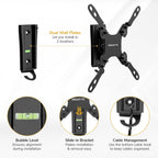 Mount-It! Rv Tv Wall Mount - Dual Wall Plates - Move Tv Between Indoor And Outdoor - Quick-Release Full Motion - Marine-Grade Rustproof Aluminum - 19–43" Tvs - Vesa 75X75–200X200-33 Lbs - ±30° Tilt