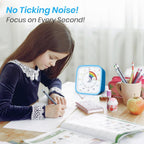 Rainbow Visual Timer, 60-Min Countdown Timer For Kids, Blue | Protective Case, Silent Time Management Tool, Mute And Ringing Alarm Available, Low Power Reminder, For Study, Game, Work Etc