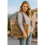 Sel De Mer Canvas Tote Bag For Women, Shoulder Bag, Casual Everyday Bag, Beach Bag, Travel Bag, Shopping Bag